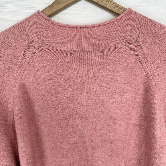J. Crew Women XL Rollneck Sweater in Supersoft Yarn Pink Wool Alpaca Blend - Picture 6 of 13